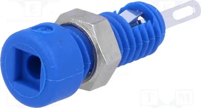 Immagine prodotto di 1 connettore a banana, blu, 21 mm, 6A, connettore a banana da 2 mm, placcato in stagno, modello MBI1BL