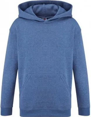 Produktbild von Fruit of the Loom Kinder Klassik Kapuzenpullover PC3883 (5-6 Jahre (116)) (Königsblau meliert)