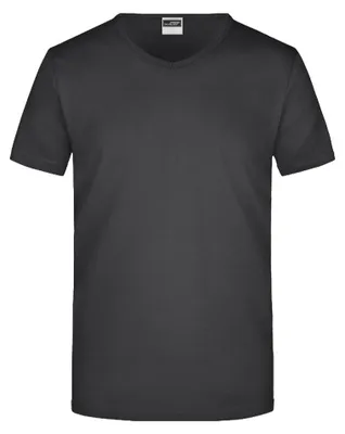 Produktbild von James and Nicholson - T-Shirt V-Ausschnitt für Herren LT2493 (L) (Schwarz)