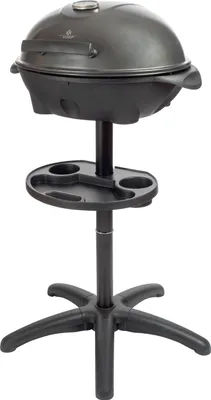 Produktbild von KitchenBrothers Elektrischer BBQ, klappbarer Stand- und Tischgrill, PFAS-freie Antihaftbeschichtung, 5 Hitzestufen 190-250°C, 2400W, spritzwassergeschützt (IPX4) – Elektrogrill für Balkon und Garten