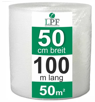 Zdjęcie produktu dla Folia bąbelkowa 50 cm x 100 m, Przezroczysta, 2-warstwowa, do przeprowadzki i wysyłki