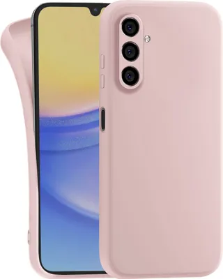 Zdjęcie produktu dla Etui do Samsunga Galaxy A34 5G – silikonowe etui z osłoną aparatu w kolorze różowym
