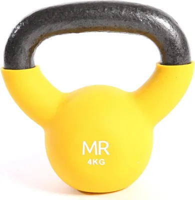 Produktbild von Rebecca Mobili Kettlebell Kugelhantel Gusseisen Gelb Schwarz 4 kg