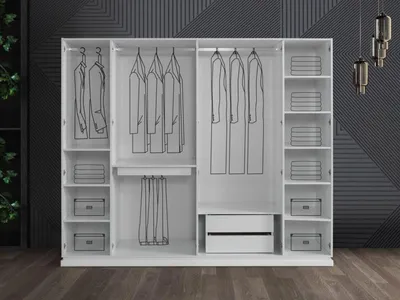 Produktbild von Schlafzimmer Kleiderschrank Schrank Luxus Holz Schränke Design Möbel