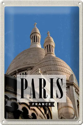 Produktbild von Blechschild Reise 20x30cm Paris France Architektur