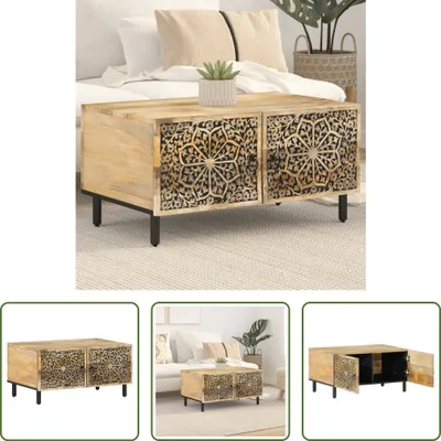 Produktbild von The Living Store Couchtisch 80x50x40 cm Massivholz Mango
