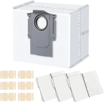 Produktbild von 4 Stück Wiederverwendbar Staubbeutel Zubehör für Roborock Q7 L5+ / S8+ / Q8 Max+ / S8 Pro Ultra / S8 MaxV Ultra / Q7 Max+ / S7 Max Ultra / S7 MaxV Pro Ultra / Q5 Pro+ Saugroboter Mit 6 Duftblocks