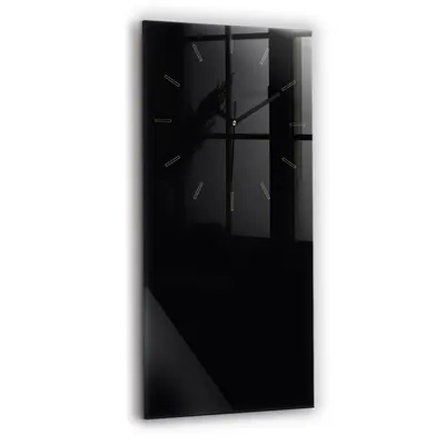 Obrázek produktu pro Wallfluent Hodiny - Obdélníkove Skleněné Nástěnné Hodiny - Tichý Křemenný Pohyb - Nástěnná Dekorace Kuchyně Ložnice - Černé Ručičky Hodin - 30x60 cm - Černá barva