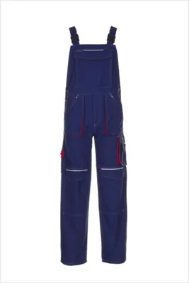 Produktbild von Planam Latzhose Basalt Gr. 24 marine/rot