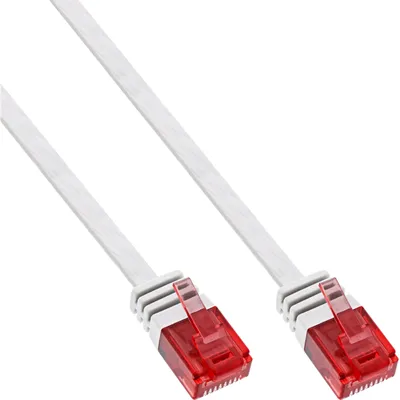 Immagine prodotto di InLine® 71601W Cavo patch piatto, U/UTP, Cat.6, bianco, 1m