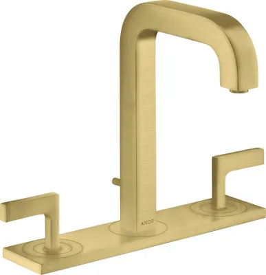 Produktbild von hansgrohe  AXOR Citterio 3-Loch Waschtischarmatur 170, Zugstangen-Ablaufgarnitur, Auslauf 140mm, Hebelgriffe, Platte, 39136950