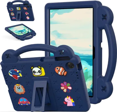 Produktbild von Schutzhülle für Lenovo Tab K10 2nd 10,1" TB-311FU/Tab Tablet 10,1 2025 Niedliche Hülle für Kinder, Stoßfest mit Griff und Ständer Dunkelblau