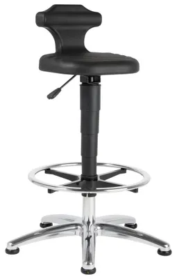 Productafbeelding van Ergonomische stoel met verstelbare zithoogte (510-780 mm), voorzien van een geïntegreerde schuimvulling en antistatische (ESD) coating