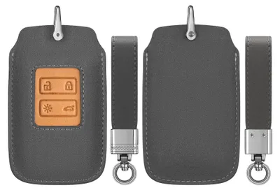 Produktbild von kwmobile Autoschlüssel Kunstleder Hülle kompatibel mit Renault 4-Tasten Smartkey Autoschlüssel (nur Keyless Go) - Schlüsselhülle Schlüssel Case -