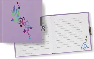 Produktbild von Tagebuch mit Vorhängeschloss „Music“ – STARPAK