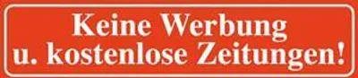 Produktbild von PVC-Aufkleber - KEINE WERBUNG - 302077/4 - Gr. ca. 9 x 2 cm