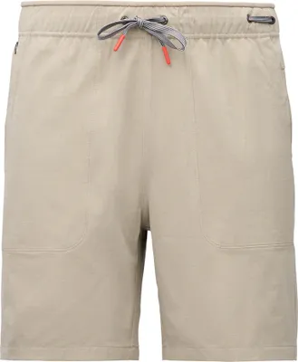 Beige M Sequence Shorts von Black Diamond; geeignet für Klettern und Bouldern; mit elastischem Bund und Kordelzug.