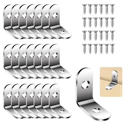 Produktbild von Winkelwinkel Eckverbinder Winkelbeschlag - 22 Stück - 30 x 30 x 16 mm - Mit 44 Schrauben