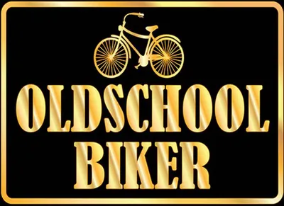 Produktbild von vianmo Holzschild 30x40 cm Oldscholl Biker