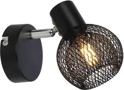 Zdjęcie produktu dla Kinkiet Loretto czarny 1xE14x40W metal wym:13x13x10cm IP20 Reality