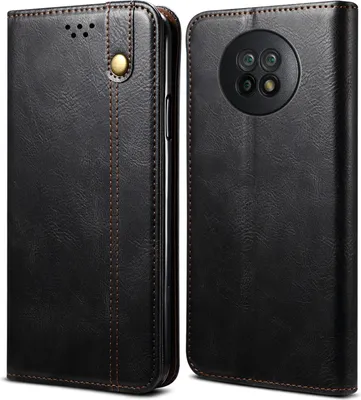 Produktbild von Redmi Note 9T 5G Hülle, LaimTop Leder Flip Brieftasche Schutzhülle für Xiaomi Redmi Note 9T 5G Schwarz