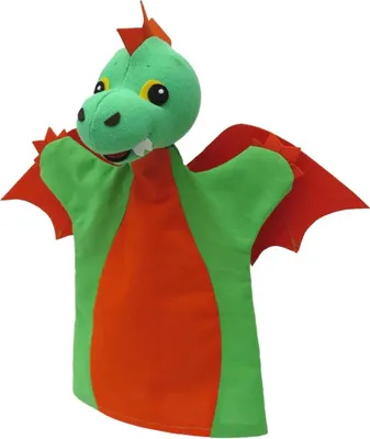 Produktbild von Drachen orange 28cm, Handpuppe