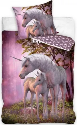 Produktbild von Baumwollbettwäsche 140x200 Einhorn