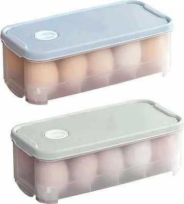 Two egg cartons are shown side-by-side against a white background.