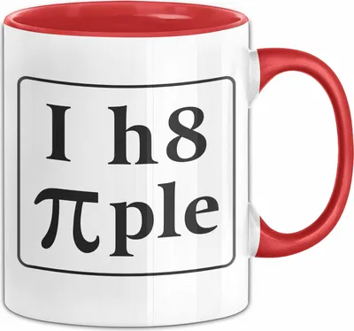 Produktbild von I H8 Piple I Hate People Ich Hasse Menschen Nerd Tasse Geschenk Physiker Mathematiker (Rot)