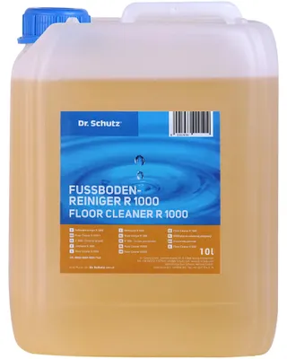 Zdjęcie produktu dla DR. SCHUTZ Środek do Czyszczenia Podłóg R 1000 10 L – Pielęgnacja przez Mycie, do 10000m², do PVC, Linoleum, Gumy, Kamienia