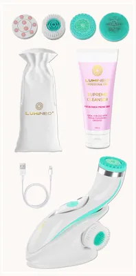 Obrázok produktu pre Szczoteczka Brush Pro LUMINEO turkusowa 4 końcówki + żel do skóry problematycznej