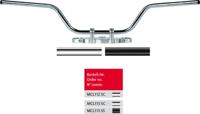 Produktbild von TRW Lucas Stahllenker 22mm Touring high, chrom