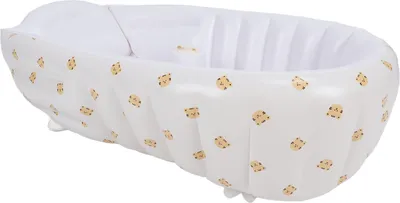 Immagine prodotto di Vasca da bagno gonfiabile per neonati, vasca pieghevole per bambini, sedile per doccia portatile con pompa d'aria incorporata, tipo B