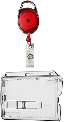 Produktbild von Ausweisset Ausweisjojo Jojo transparent ROT Zipper Kartenhülle Ausweishülle TRANSPARENTER Ausschieber