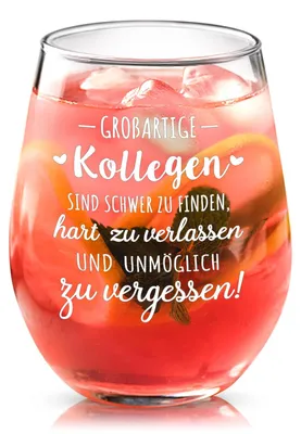 Wijnglas Abschiedsgeschenk Kollegen 17 oz graviert