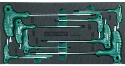 Obrázek produktu pro Sada klíčů Torx Jonnesway H10MT08KV, 8 kusů, s pouzdrem z EVA materiálu