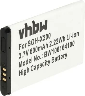 Produktbild von vhbw Akku kompatibel mit Samsung SGH-C408, SGH-C3560, SGH-C3520, SGH-C3750, SGH-C400, SGH-C308 Handy Smartphone Telefon (600 mAh, 3,7 V, Li-Ion)