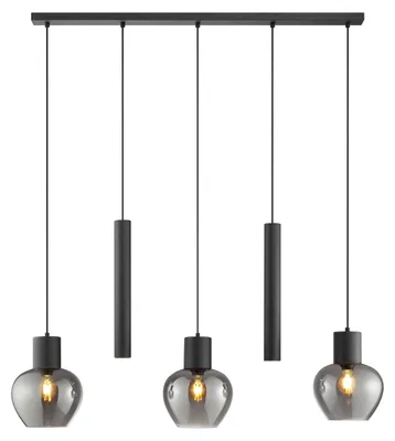 Produktbild von Brilliant Ligari Pendelleuchte 123cm schwarz/rauchglas E27 20W IP20 indoor