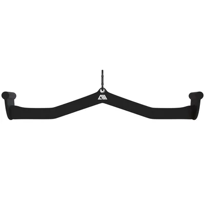 Produktbild von ATLETICA Ergo Griff | Latzug | 80cm | Ergonomischer Latzug-Griff für maximale Kraftübertragung bei Zugübungen | gummierte Beschichtung | Edelstahlring