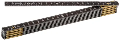 Produktbild von Metrica 21036 2 m Alu-Gliedermassstab Oxyd, schwarz