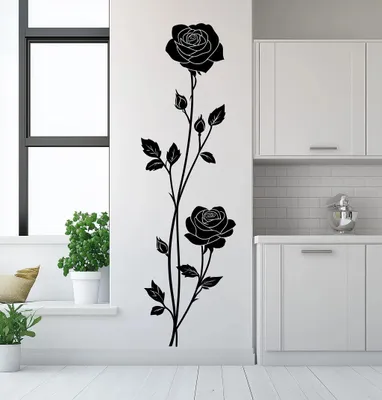 Obrázok produktu pre Decords, nástenná dekorácia – elegantná ruža, vertikálne usporiadanie, 140 x 140 cm