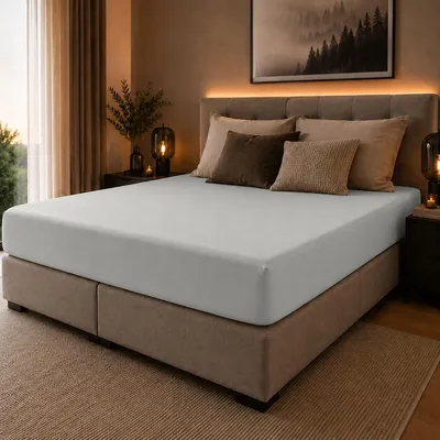 Produktbild von Bettwaren-Shop Spannbettlaken für Boxspring Matratzen Ultra Stretch 90x200 cm kiesel
