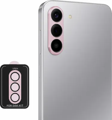 Immagine prodotto di Per Samsung Galaxy A17 5G / 4G Anello di protezione in alluminio + H9 Vetro duro temperato Rosa