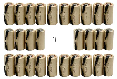 Immagine prodotto di Batterie, capacità 2800 mAh, tecnologia Ni-Cd ricaricabile, confezione da 30 batterie, 1,2V