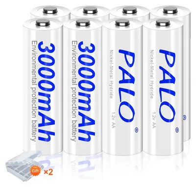 Imagen del producto de Batería recargable, ecológica, compatible con una amplia gama de dispositivos, formato AA