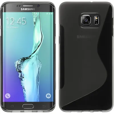 Produktbild von PhoneNatic Case kompatibel mit Samsung Galaxy S6 Edge Plus - grau Silikon Hülle S-Style Cover