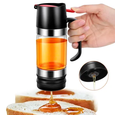 Honigspender aus Glas, tropffrei, 266 ml, mit Griff