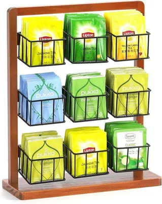 Produktbild von Famanu Teebox 3-stufig mit 9 herausnehmbaren Fächern - Wandmontage