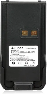 Zdjęcie produktu dla Retevis Ailunce HD1 Walkie Talkie bateria, akumulator radiowy, 3200mAh, 7.4V, oryginalny akumulator litowo-jonowy typu C, do Ailunce HD1 RT29 RT29D