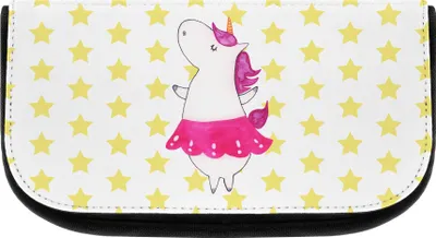 Produktbild von Mr. & Mrs. Panda Kosmetiktasche Einhorn Ballerina - Weiß - Geschenk, Make-up Organizer, kosmetiktäschchen, Wohnung, Party, Tanzen, Unicorn, Schminktasche, Geburtstag